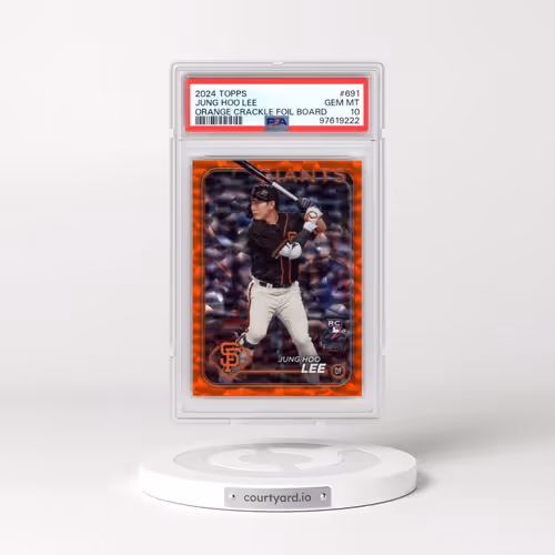 2024 Topps #691 Jung Hoo Lee - Orange Crackle Foil Board (PSA 10 GEM MINT)