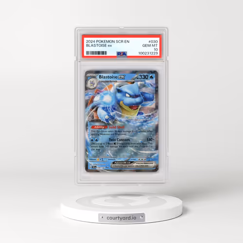 2024 Pokémon Scr EN-Stellar Crown #030 Blastoise EX - Holo (PSA 10 GEM MINT)