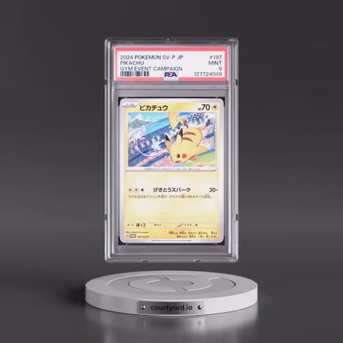 2024 Pokémon SV-P Promo #197 Pikachu - Gym Event Campaign (PSA 9 MINT)