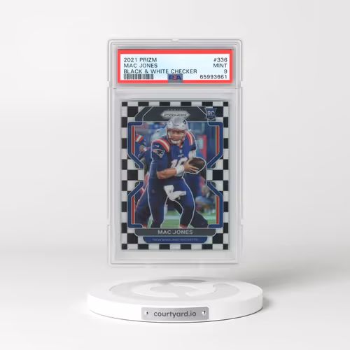 2021 Panini Prizm #336 Mac Jones - Black & White Checker (PSA 9 MINT)