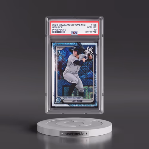 2024 Bowman Mega Box Chrome Prospects #186 Ben Rice (PSA 10 GEM MINT)