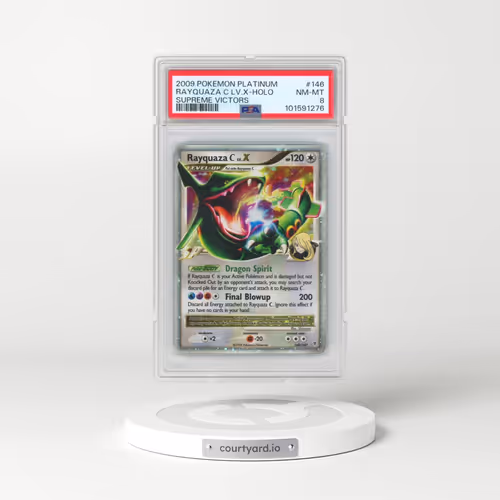 2009 Pokémon Platinum Supreme Victors #146 Rayquaza C LV.X - Holo (PSA 8 NM-MT)