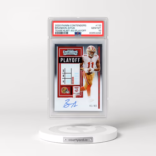 2020 Panini Contenders #110 Brandon Aiyuk - Variation-Autograph-Playoff (PSA 10 GEM MINT)
