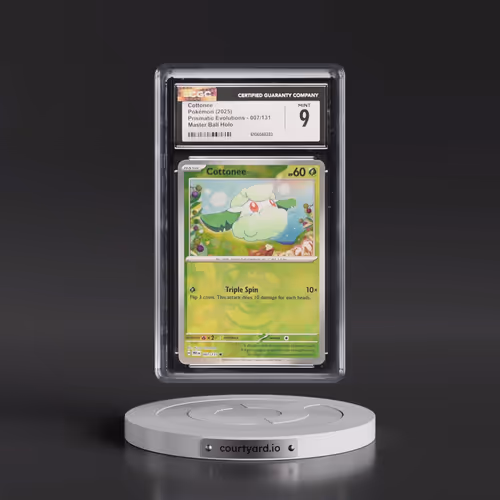 2025 Pokémon Pre EN-Prismatic Evolutions #007 Cottonee - Reverse Holo Master Ball (CGC 9 MINT)