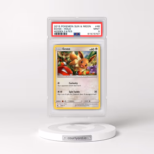 2019 Pokémon Sun & Moon Hidden Fates #48 Eevee - Holo (PSA 9 MINT)