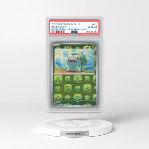 2023 Pokémon Sv2a-Pokemon 151 #001 Bulbasaur - Reverse Holo Master Ball (PSA 10 GEM MINT)