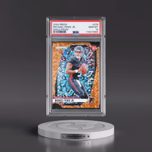 2024 Panini Prizm #378 Michael Penix Jr. - Disco Prizm (PSA 10 GEM MINT)