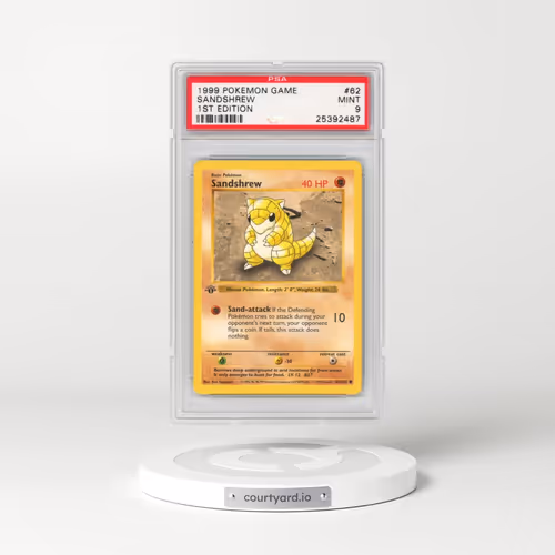 1999 Pokémon Game #62 Sandshrew - 1st Edition (PSA 9 MINT)
