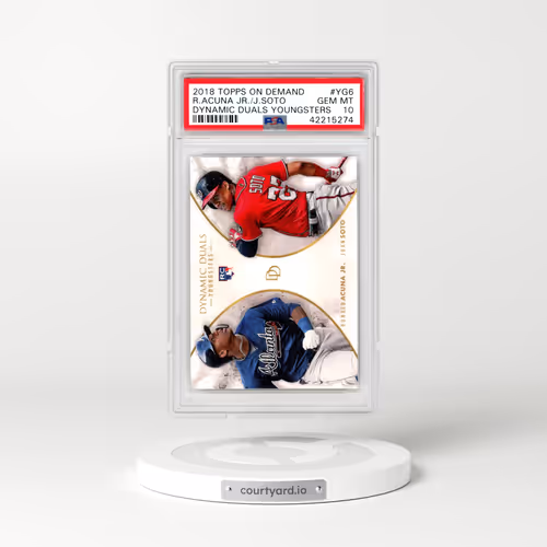 2018 Topps on Demand Dynamic Duals Youngsters #YG6 Juan Soto/Ronald Acuna Jr. (PSA 10 GEM MINT)