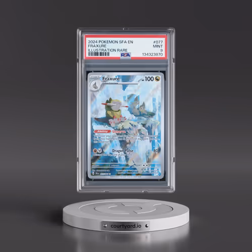 2024 Pokémon Sfa EN-Shrouded Fable #077 Fraxure - Illustration Rare (PSA 9 MINT)