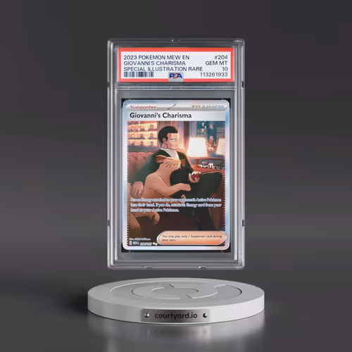 2023 Pokémon Mew EN-151 #204 Giovanni's Charisma - Special Illustration Rare (PSA 10 GEM MINT)