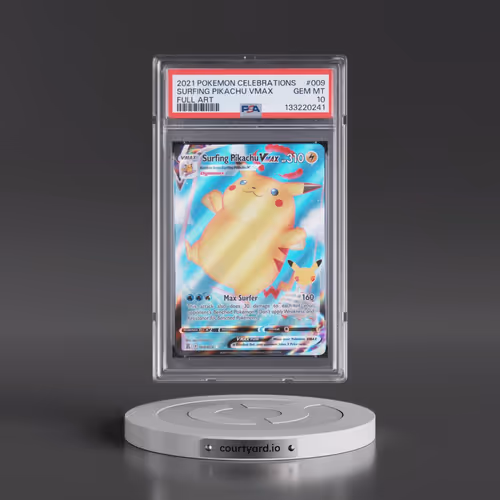 2021 Pokémon Celebrations #009 Surfing Pikachu Vmax - Full Art (PSA 10 GEM MINT)