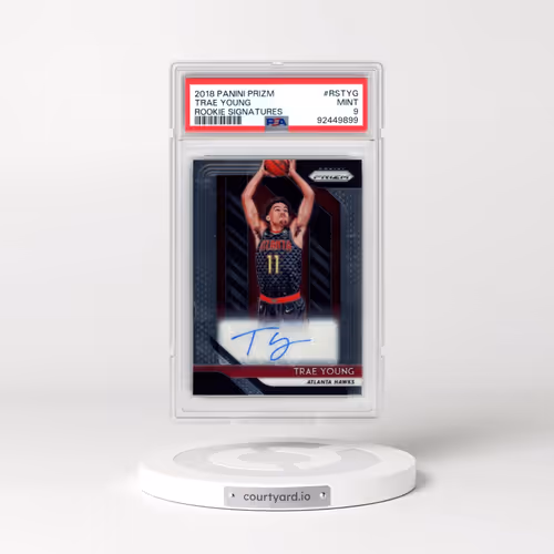 2018 Panini Prizm Rookie Signatures #RSTYG Trae Young (PSA 9 MINT)