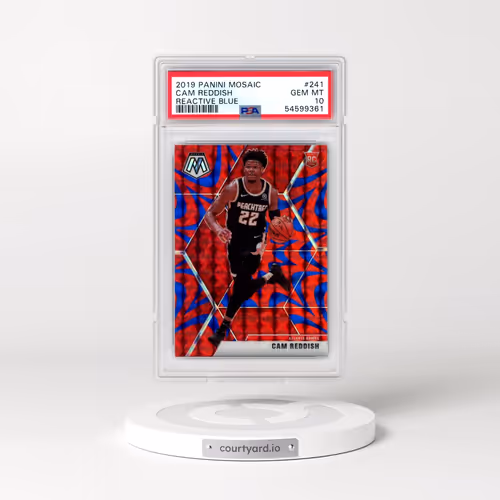 2019 Panini Mosaic #241 Cam Reddish - Reactive Blue (PSA 10 GEM MINT)