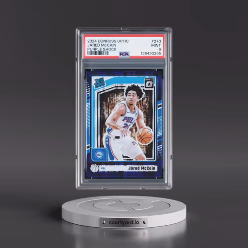 2024 Panini Donruss Optic #270 Jared McCain - Purple Shock (PSA 9 MINT)