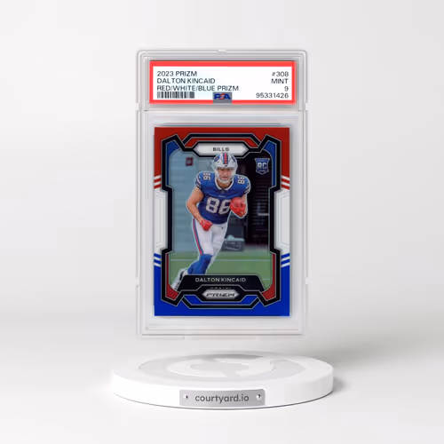 2023 Panini Prizm #308 Dalton Kincaid - Red/White/Blue Prizm (PSA 9 MINT)