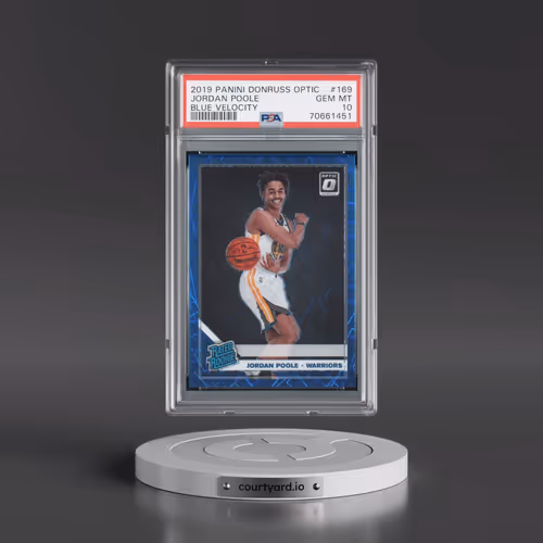 2019 Panini Donruss Optic #169 Jordan Poole - Blue Velocity (PSA 10 GEM MINT)
