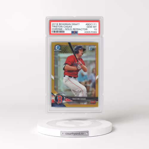 2018 Bowman Draft #BDC171 Triston Casas - Chrome-Gold Refractor (PSA 10 GEM MINT)
