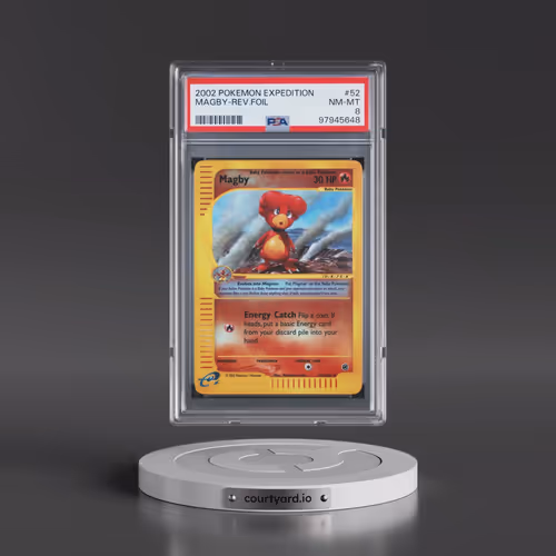 2002 Pokémon Expedition #52 Magby - Reverse Foil (PSA 8 NM-MT)
