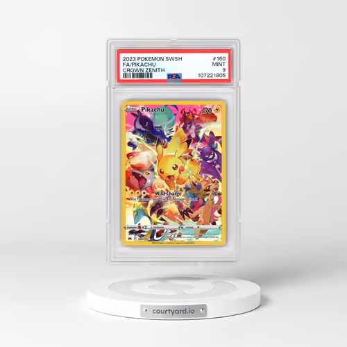 2023 Pokémon Sword and Shield Crown Zenith #160 Pikachu - Full Art (PSA 9 MINT)