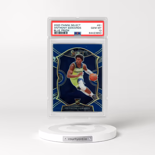2020 Panini Select #61 Anthony Edwards - Blue Prizm (PSA 10 GEM MINT)