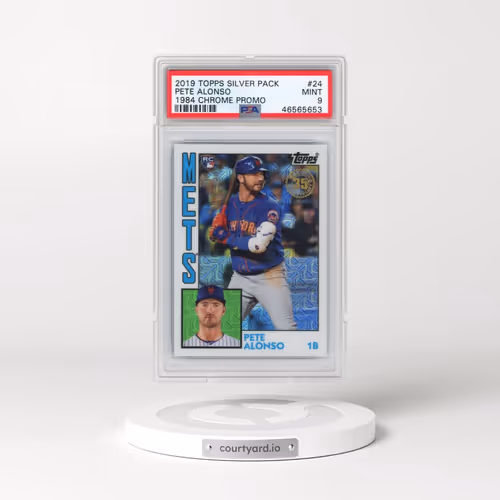 2019 Topps Silver Pack 1984 Chrome Promo #24 Pete Alonso (PSA 9 MINT)
