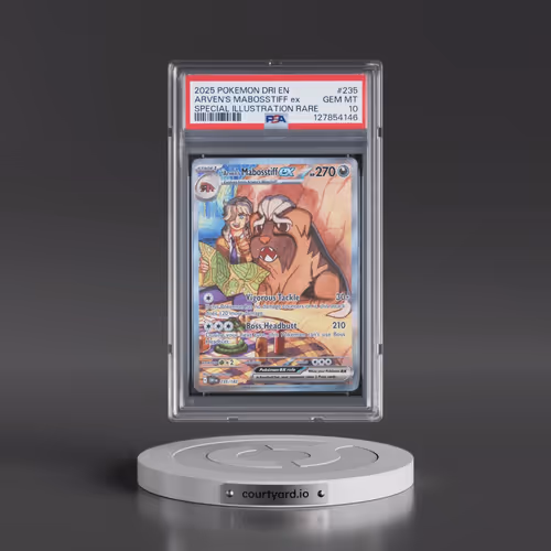 2025 Pokémon Dri EN-Destined Rivals #235 Arven's Mabosstiff EX - Holo Special Illustration Rare (PSA