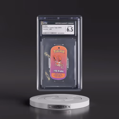 2000 Pokémon Trainer Tags (2000 Dairylea) - English #98 Krabby (CGC 6.5 EX-NM+)