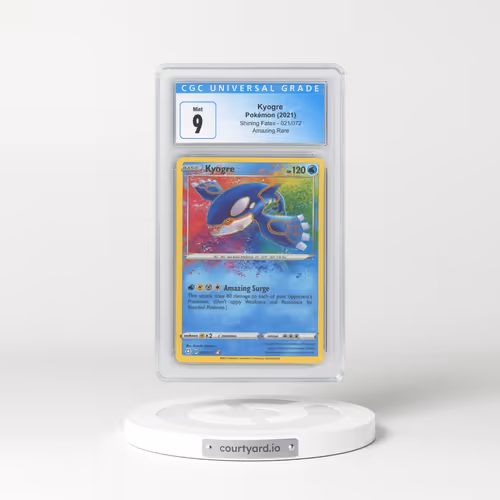 2021 Shining Fates #021/072 Kyogre - Amazing Rare (CGC 9 MINT)
