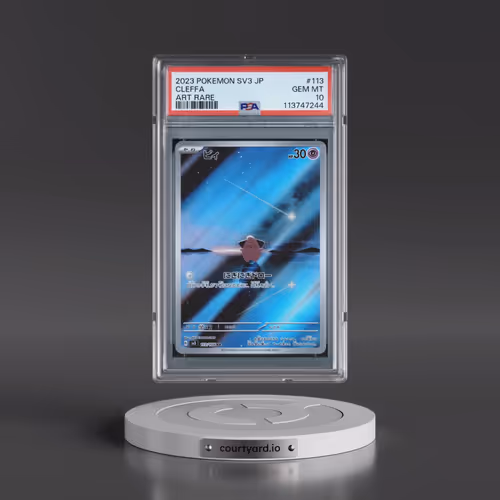2023 Pokémon SV3-Ruler of the Black Flame #113 Cleffa - Art Rare (PSA 10 GEM MINT)