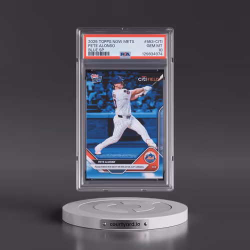 2025 Topps Now Mets #553-CITI Pete Alonso - Blue SP (PSA 10 GEM MINT)
