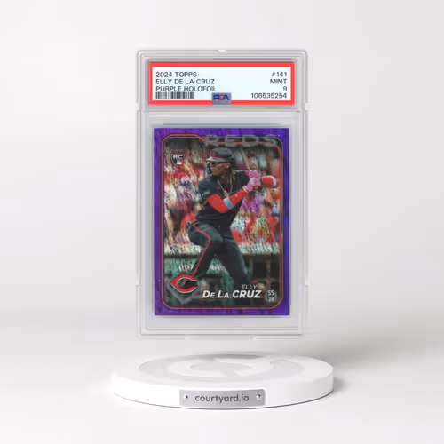 2024 Topps #141 Elly de La Cruz - Purple Holofoil (PSA 9 MINT)
