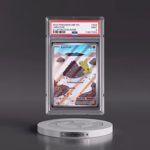 2023 Pokémon Obf EN-Obsidian Flames #203 Larvitar - Illustration Rare (PSA 9 MINT)