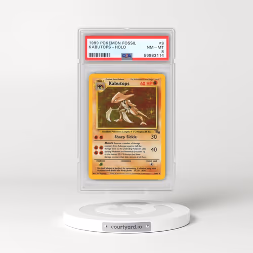 1999 Pokémon Fossil #9 Kabutops - Holo (PSA 8 NM-MT)