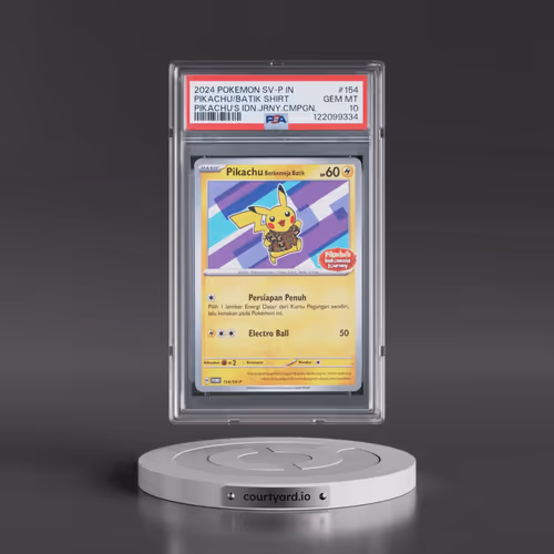 2024 Pokémon SV-P Promo #154 Pikachu in Batik Shirt - Pikachu's Indonesia Journey Campaign (PSA 10 G