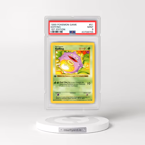 1999 Pokémon Game #51 Koffing - 1st Edition (PSA 9 MINT)