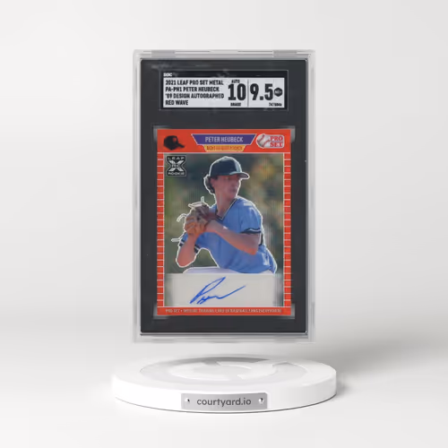 2021 Leaf Pro Set Metal #PA-PH1 Peter Heubeck - '89 Design Auto. Red Wave (SGC 9.5 MINT+)