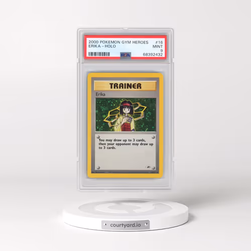 2000 Pokémon Gym Heroes #16 Erika - Holo (PSA 9 MINT)