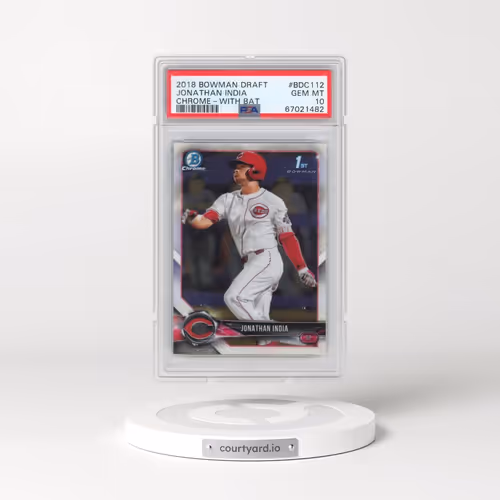 2018 Bowman Draft #BDC112 Jonathan India - Chrome-With Bat (PSA 10 GEM MINT)
