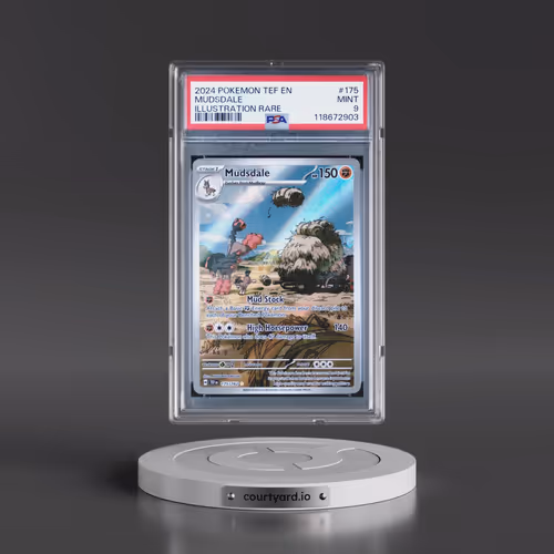 2024 Pokémon Tef EN-Temporal Forces #175 Mudsdale - Illustration Rare (PSA 9 MINT)