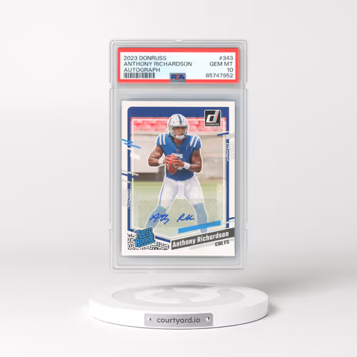 2023 Panini Donruss #343 Anthony Richardson - Autograph (PSA 10 GEM MINT)