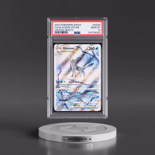 2023 Pokémon Sword and Shield Crown Zenith #GG40 Glaceon Vstar - Full Art (PSA 10 GEM MINT)