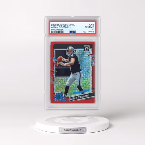 2023 Panini Donruss Optic #258 Aidan O'Connell - Mojo Red (PSA 10 GEM MINT)