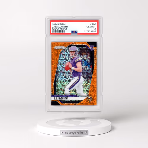 2024 Panini Prizm #400 JJ McCarthy - Disco Prizm (PSA 10 GEM MINT)