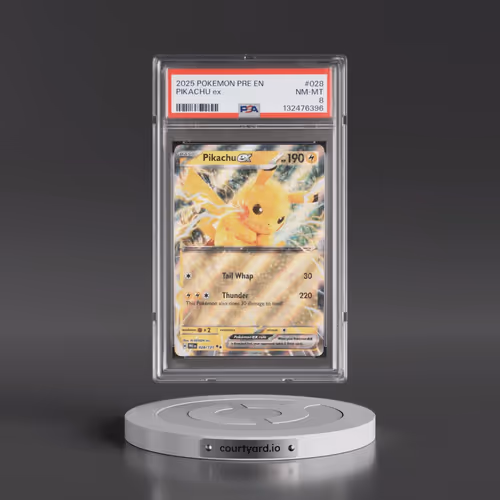 2025 Pokémon Pre EN-Prismatic Evolutions #028 Pikachu EX - Holo (PSA 8 NM-MT)