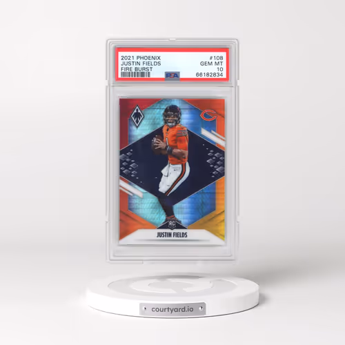 2021 Panini Phoenix #108 Justin Fields - Fire Burst (PSA 10 GEM MINT)