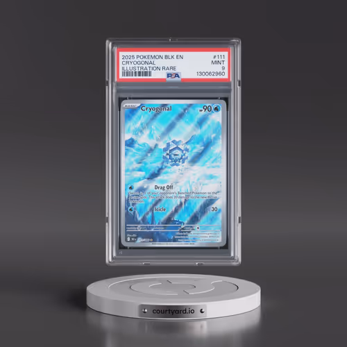 2025 Pokémon Blk EN-Black Bolt #111 Cryogonal - Illustration Rare (PSA 9 MINT)