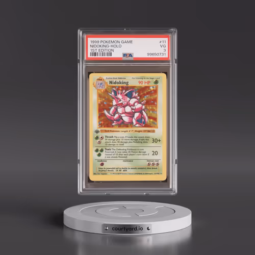1999 Pokémon Game #11 Nidoking - 1st Edition Holo (PSA 3 VG)