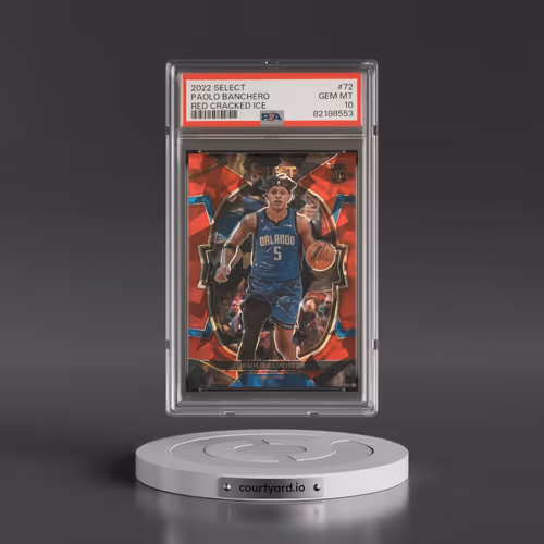 2022 Panini Select #72 Paolo Banchero - Red Cracked Ice (PSA 10 GEM MINT)