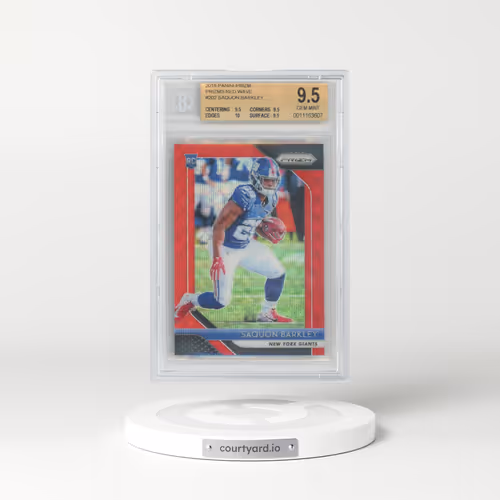 2018 Panini Prizm #202 Saquon Barkley - Red Wave Prizm (BGS 9.5 GEM MINT)